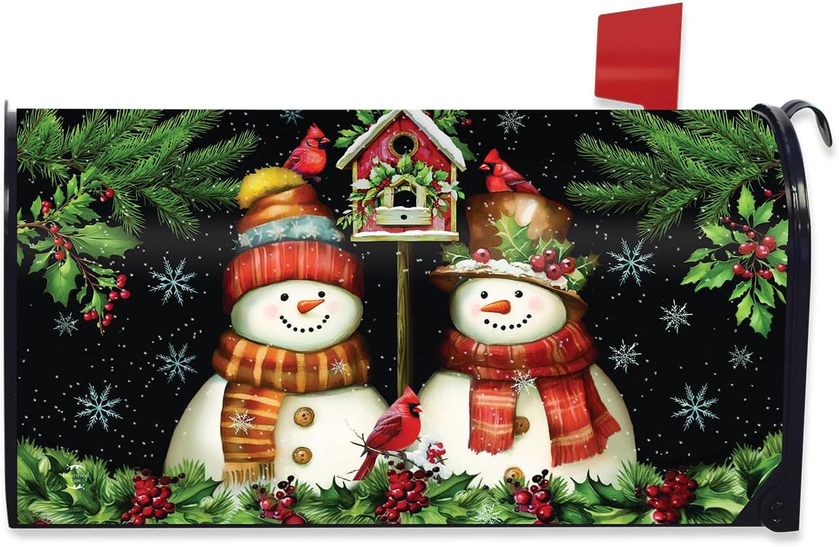 Briarwood Lane Winter Mailbox Cover - Standard Size - Snowman Pair for Winter Mailbox Cover