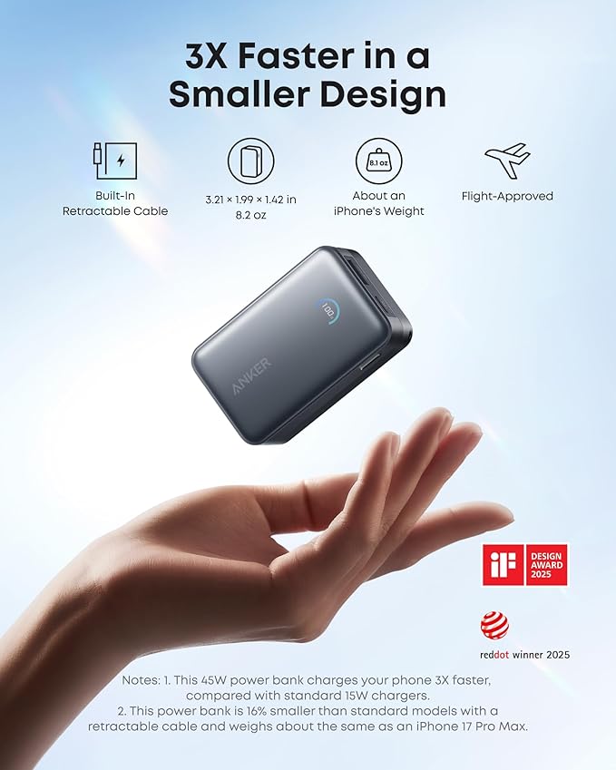 Anker Nano Portable Charger, 000mAh 45W Max Compact Power Bank, Travel - Image 4