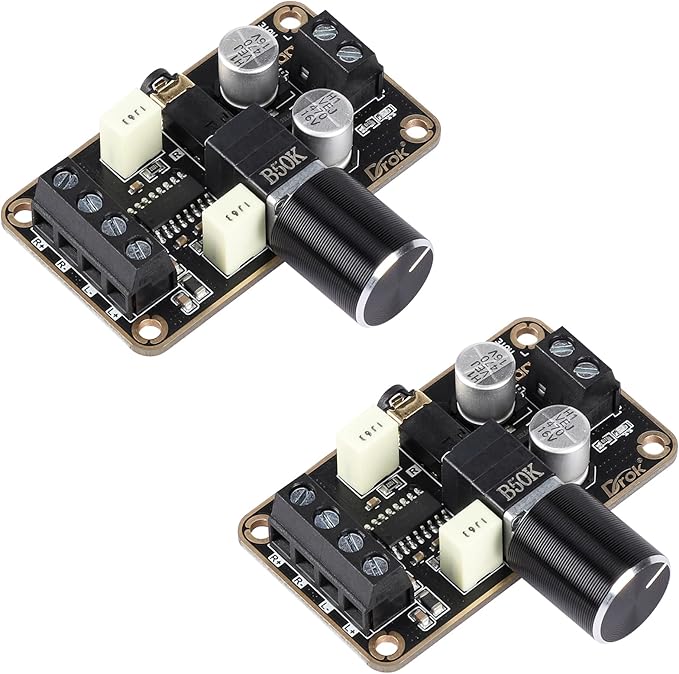 DROK 5W+5W Mini Amplifier Board 2pcs PAM8406 Audio Amplifier Board DC 5V by DROK