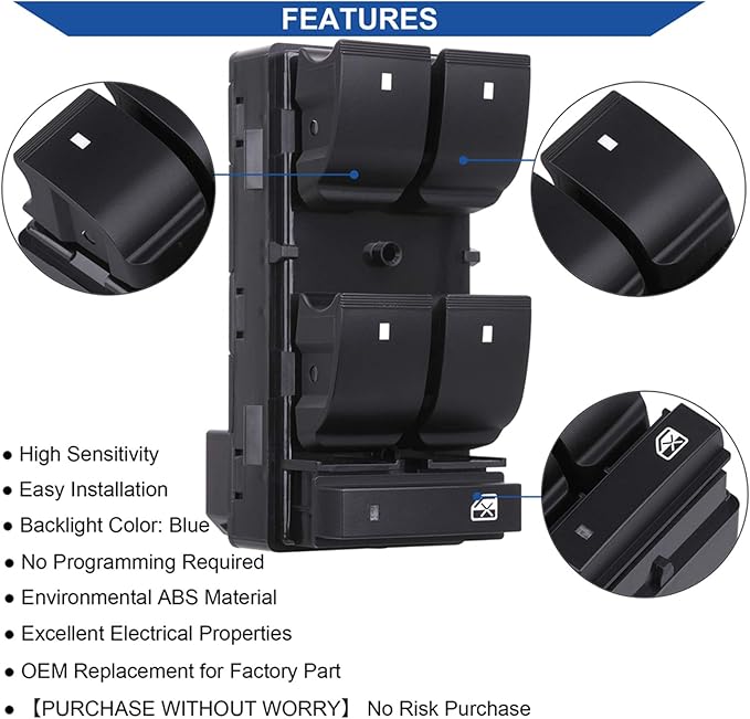 AiYiGu Driver Side Power Window Switch & 3 Pcs Passenger Window Switches - Image 4
