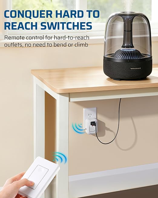 DEWENWILS Remote Control Outlet Wireless Wall Mounted Light Switch, Electrical - Image 4