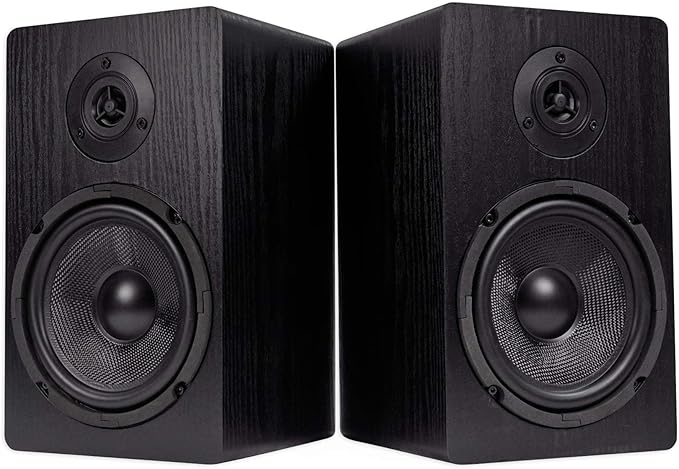 Rockville Pair RockShelf 64B V2 400W Black 6.5" Bookshelf Speakers, 4 Ohm - Image 3