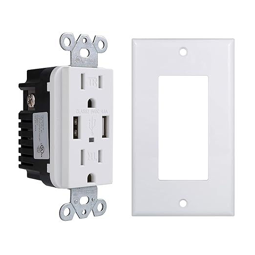 EverElectrix 2 Pack 4.8A Wall Outlet - 15Amp Duplex Tamper Resistant Charger - Image 2