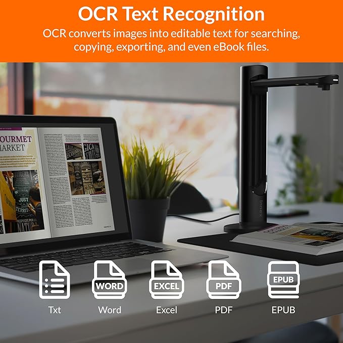 Innex DS200 Professional USB Book Scanner, A3 Document scan, 120+ Language OCR - Image 7