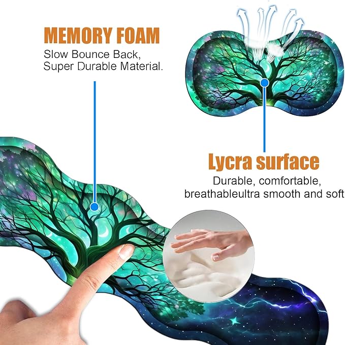 4 in 1 Ergonomic Keyboard Wrist Rest & Mouse Pad Wrist Rest Set, Large XXL - Image 5