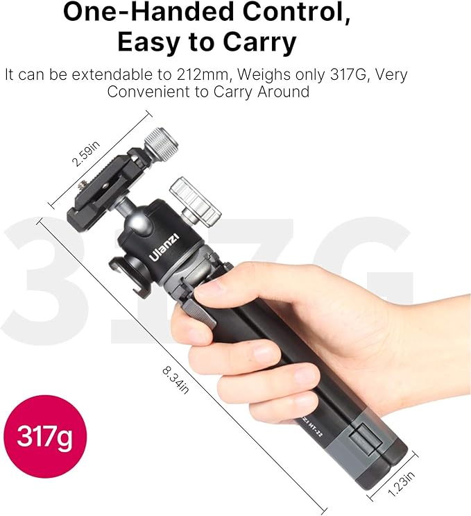 Portable Desktop Mini Tripod PICTRON MT-24 Compact Camera Tripod Aluminum Alloy - Image 5