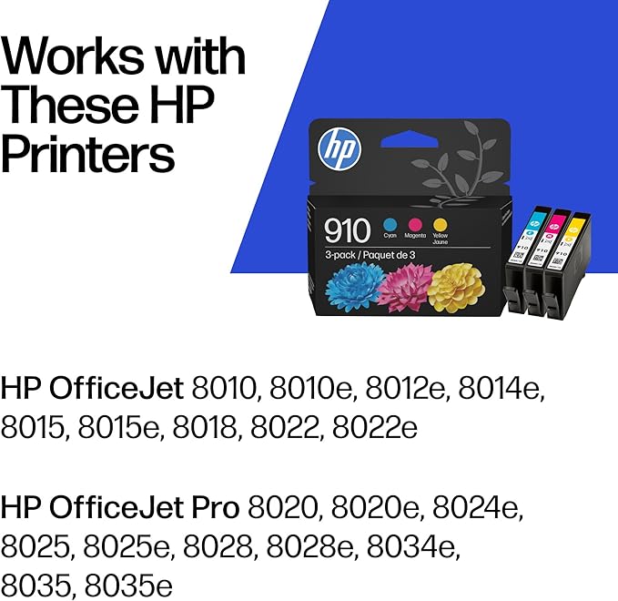 HP 910 Cyan, 8020 Series, OfficeJet Pro 8020, 8030 | Eligible - Image 2