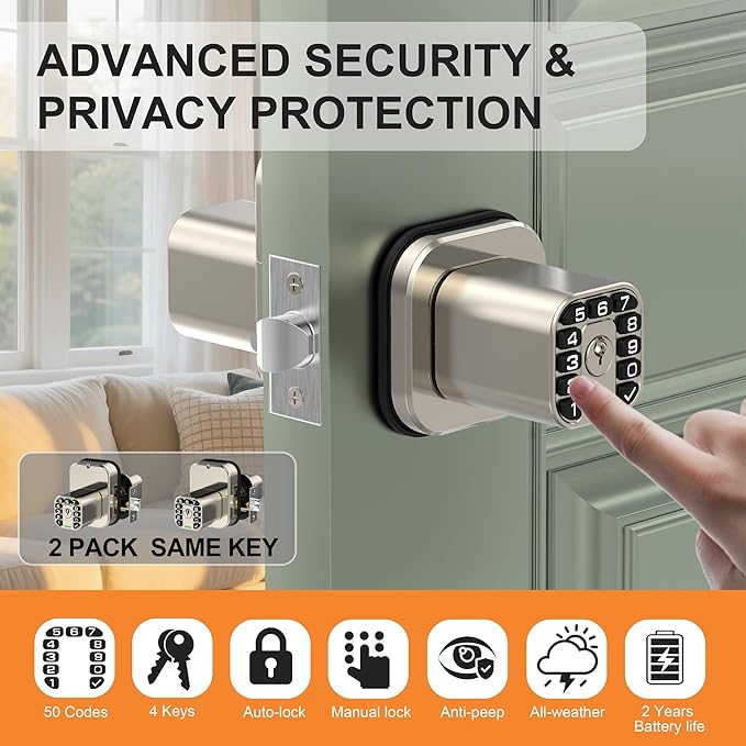 Richelock IU52 Double-Sided Keypad Door Lock, All-Weather, Fully Waterproof - Image 3