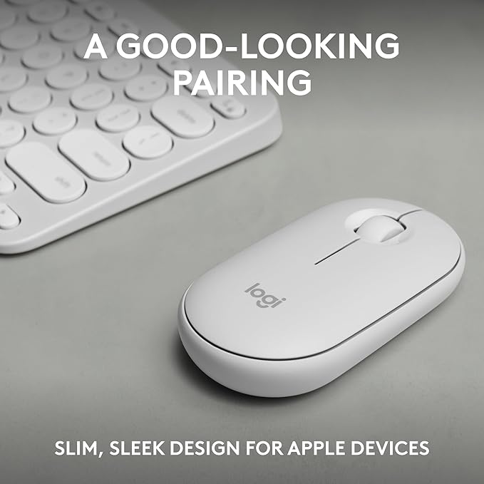 Logitech Pebble 2 Combo for Mac, Wireless Keyboard and Mouse, Quiet and Portable - Image 2