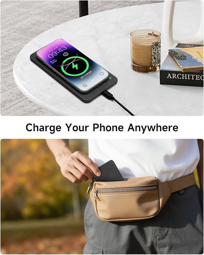 Valet Tray, Built in Wireless Charging Pad, Nightstand Organizer, Two-Toned - Image 6