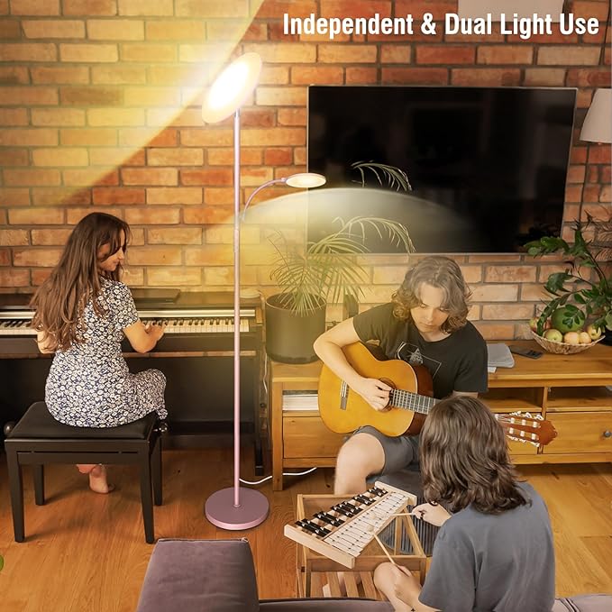 marctronic Pink Floor Lamps for Living Room, 44W/4500LM Super Bright 2 in 1 LED - Image 8