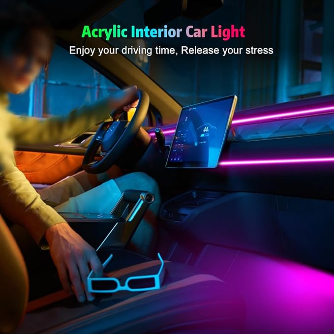 Acrylic Interior Car Lights, AMKI Car LED Strip Light - Image 7