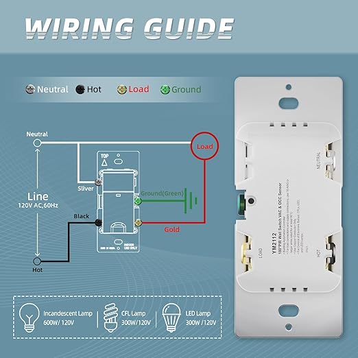 ECOELER Motion Sensor Light Switch, PIR Motion Detection Wall Switch - Image 6