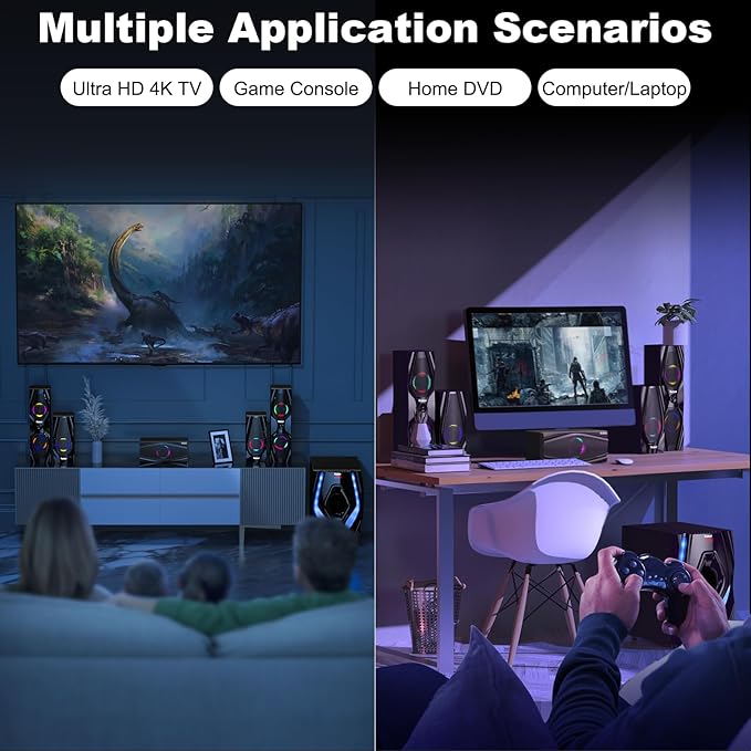 Bobtot Home Theater Systems Surround Sound Speakers - Image 7