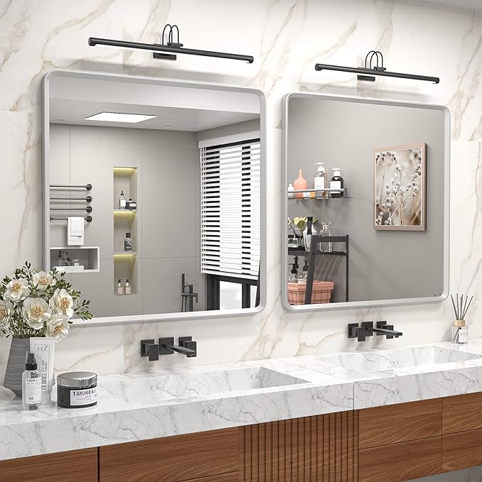 36x36 Square Silver Bathroom Mirror, Rounded Rectangle Bathroom Vanity Mirror - Image 5