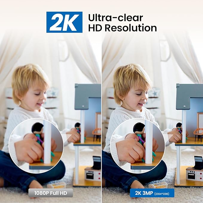 Cinnado 2K Home Security Cameras-2.4Ghz WiFi Indoor Camera - Image 3