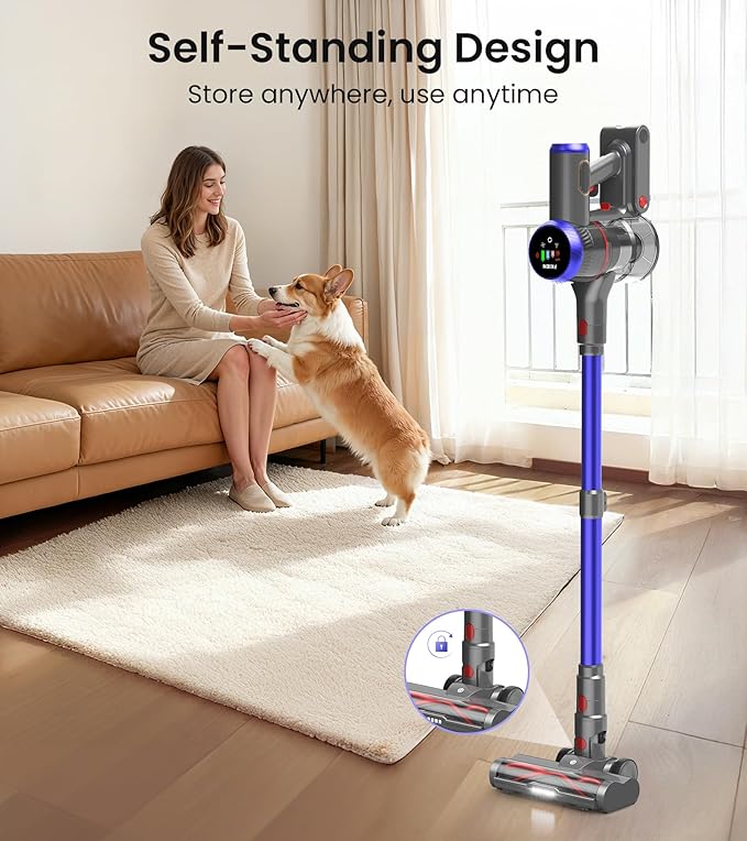 FKIEN Cordless Vacuum Cleaner, 550W 45kPa 65Mins Vacuum Cleaners - Image 4