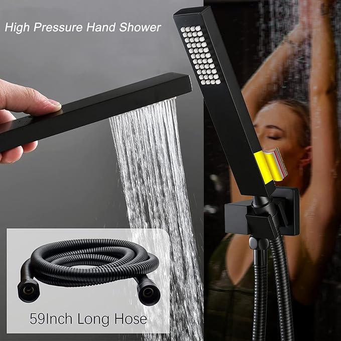 KATAIS Shower Faucet Set Matte Black Shower System - Image 4