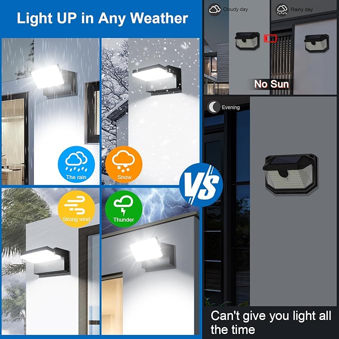 ledmo Outdoor LED Flood Lights - 60W Black 360 Adjustable Head Exterior - Image 6