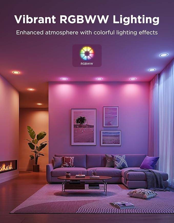 Govee Smart Recessed Lighting 4 inch, RGBIC LED Recessed Light Compitable - Image 3