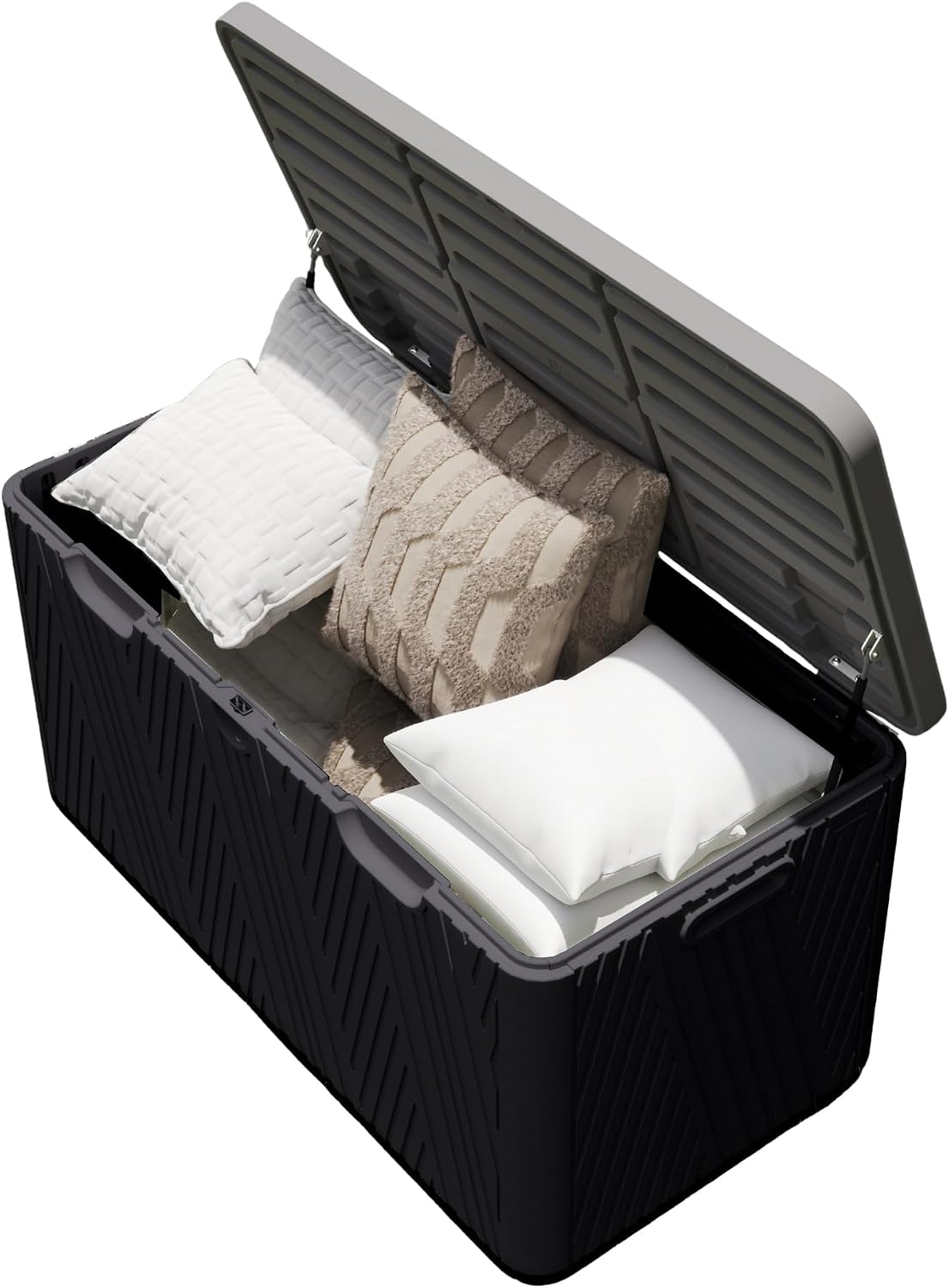 kingdura 110 gallon outdoor storage box, waterproof resin, main product view
