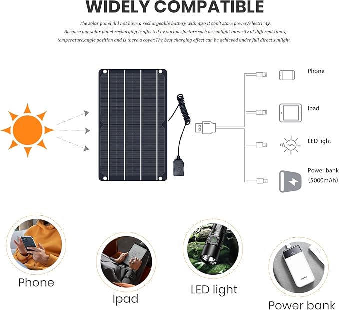 FlexSolar 6W Mini USB Solar Panel, IP67 Waterproof Monocrystalline Module DIY - Image 9