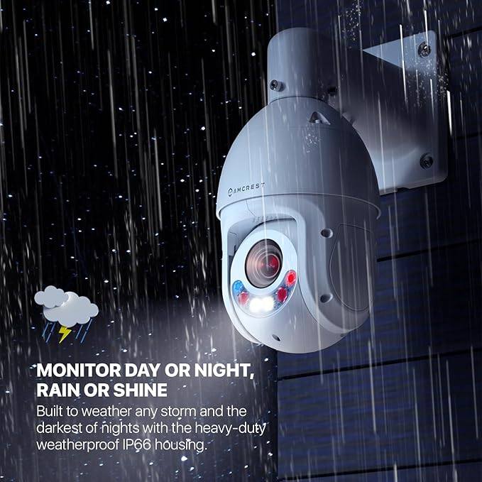Amcrest 2MP Outdoor PTZ POE + IP Camera Pan Tilt Zoom Camera Security Speed Dome - Image 8