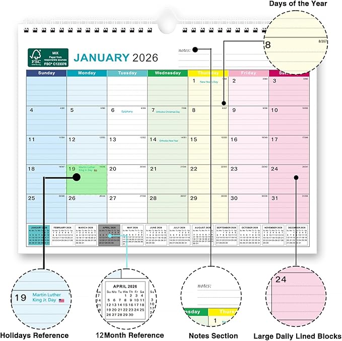BOCT Wall Calendar 2025-2026 - Image 3