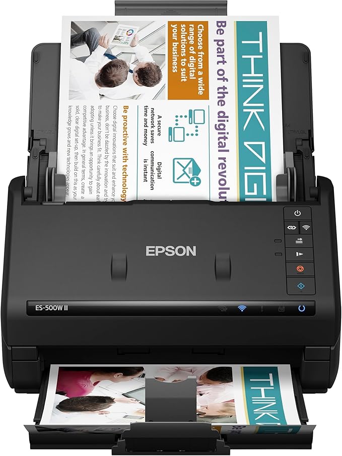 Epson Workforce ES-500W II Wireless Color Duplex Desktop Document Scanner by Epson