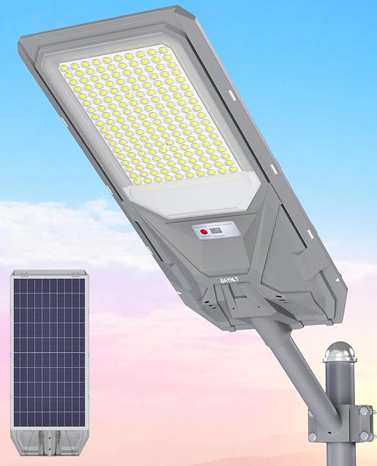 JAYNLT X-10000W Solar Street Lights, 6500K Commercial Parking Lot Light Dusk to by JAYNLT