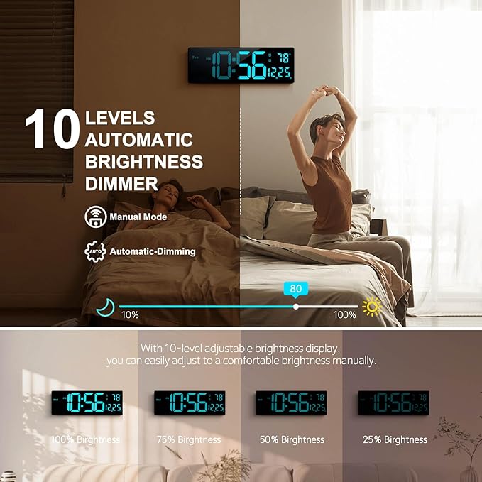 Digital Wall Clock Large Display 16", Digital Clock - Image 4