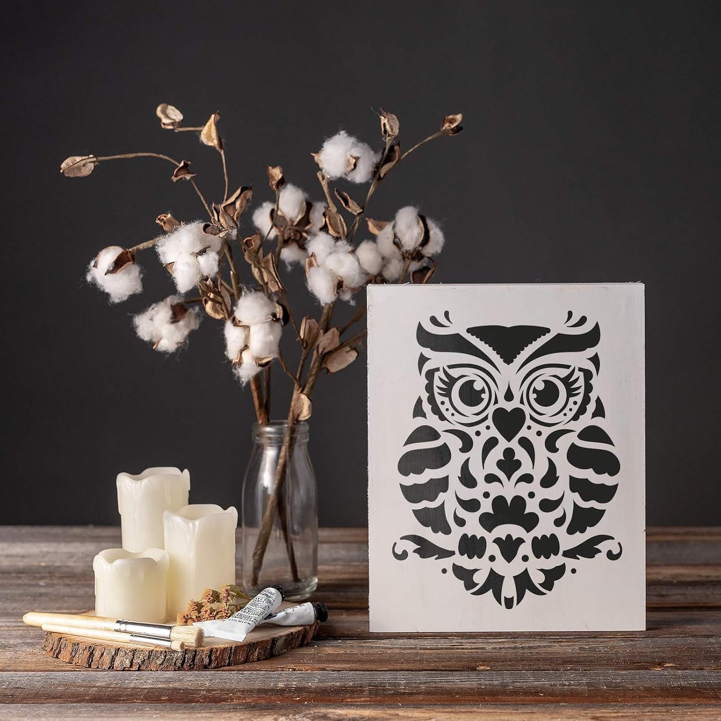 Stencil Revolution Owl Stencil - Owl Art, Bird Stencil, 5x6 Inches