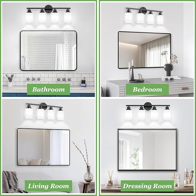 Guliaofo 4-Light Bathroom Light Fixtures, Modern Kitchen Light Fixtures Wall - Image 7