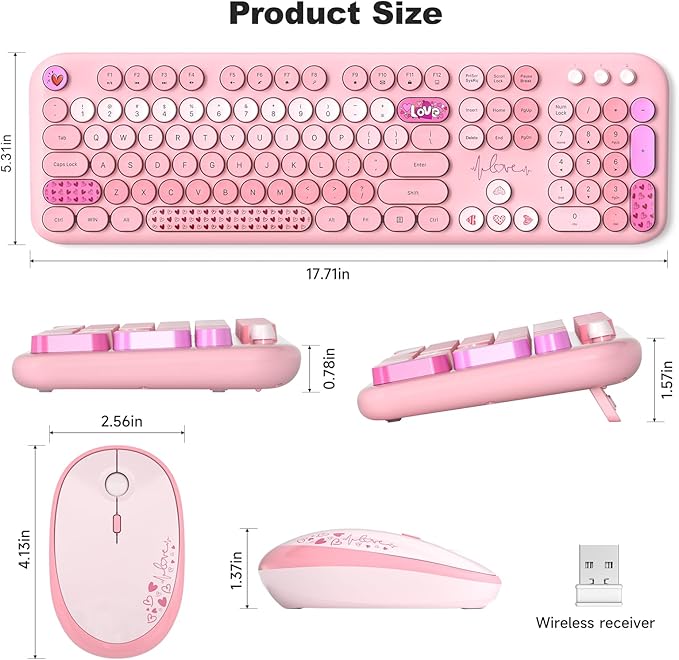 MOFII Wireless Keyboard and Mouse Combo, Full Size 2.4G Plug and Play - Image 6