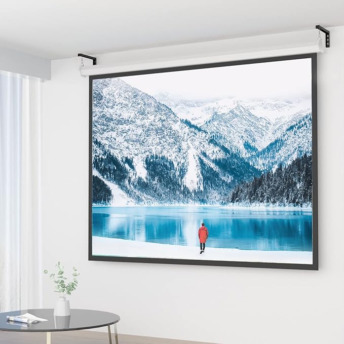WALI Universal Projector Screen Ceiling Mount, Wall Hanging Mount L-Brackets - Image 2