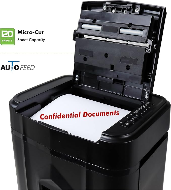 Aurora AU120MA 120-Sheet Auto Feed High Security Micro-Cut Paper Shredder / 30 - Image 3