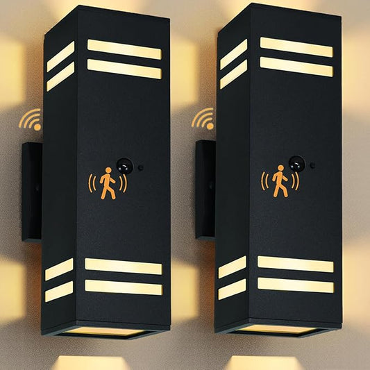 Motion Sensor Outdoor Wall Lights by WISELUMEBrightYourHome