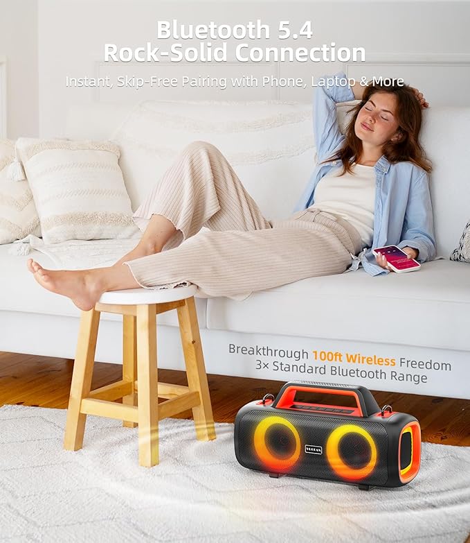 Portable Bluetooth Speaker Wireless, 140W Peak Loud Sound - Image 9