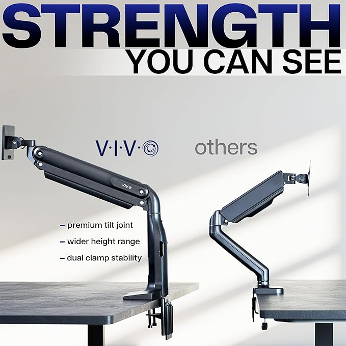 VIVO Aluminum Ultrawide Monitor Stand, Fits up to 49 inch Computer Screens - Image 8