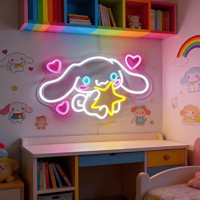 THIIXDAI Cinnamoroll Neon Sign for Room Decor, USB Powered LED Lights - Image 3