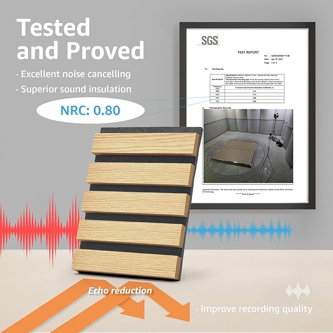 Art3d 2 Wood Slat Acoustic Panels - Image 3