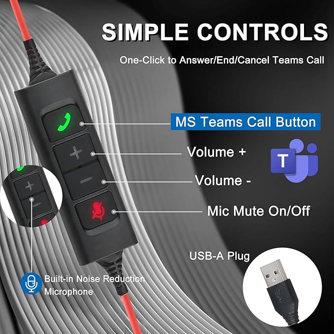 Callez USB Headset with ENC Dual Mic Noise Cancelling - Image 3