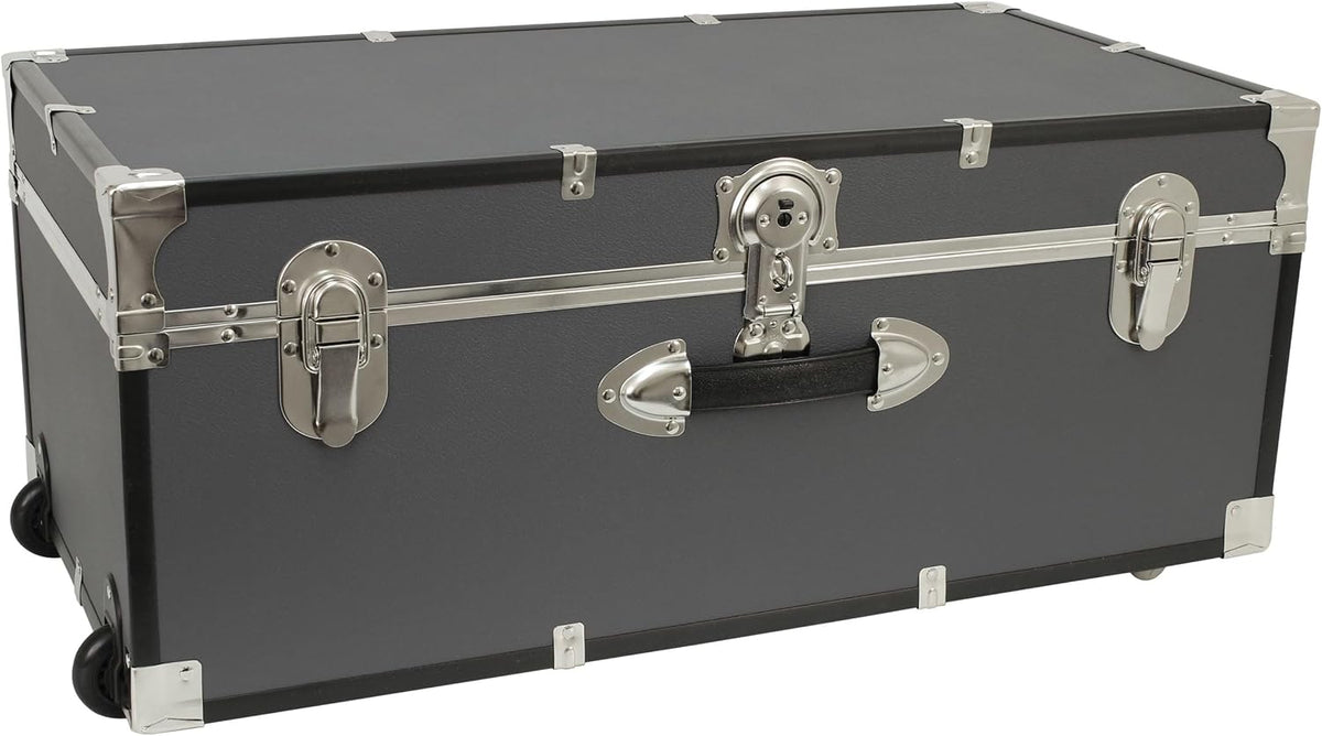 seward explorer trunk with wheels & lock, gray, main product view