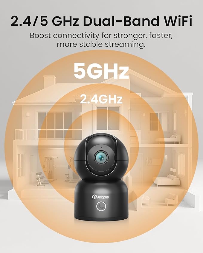 Anlapus A50 4K Pan/Tilt Home Indoor Security Camera, Plug-in WiFi Pet/Baby - Image 9