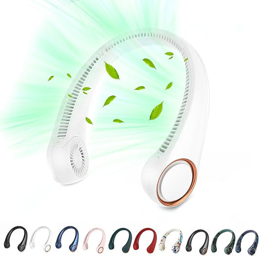 penkou Portable Neck Fan, Hands Free Personal Fan, 360° Airflow, 3-16 Running by penkou