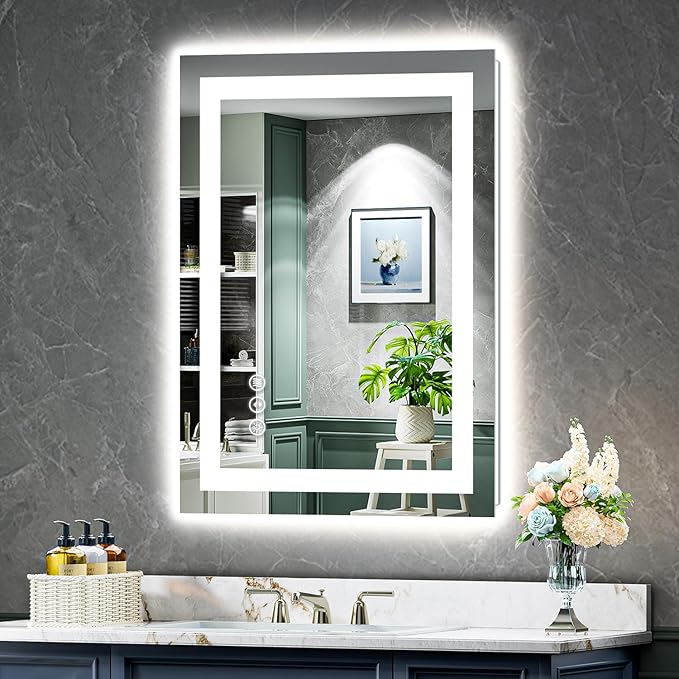 YEELAIT 24x32 Inch LED Bathroom Mirror by YEELAIT