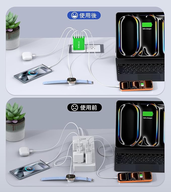 USB C Wall Charger, 60W USB C Charger Block 5-Port PD Fast Charging Blocks - Image 6