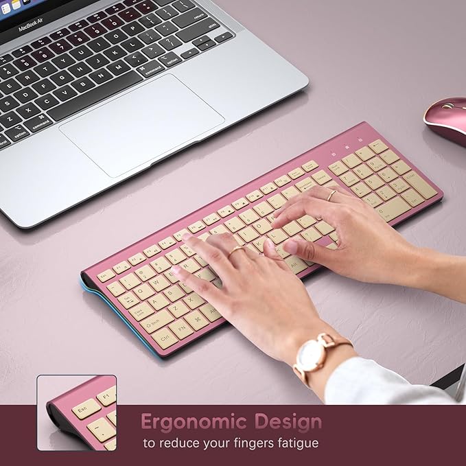 JOYACCESS Wireless Keyboard and Mouse, 2.4g Slim and Ergonomic Wireless - Image 6