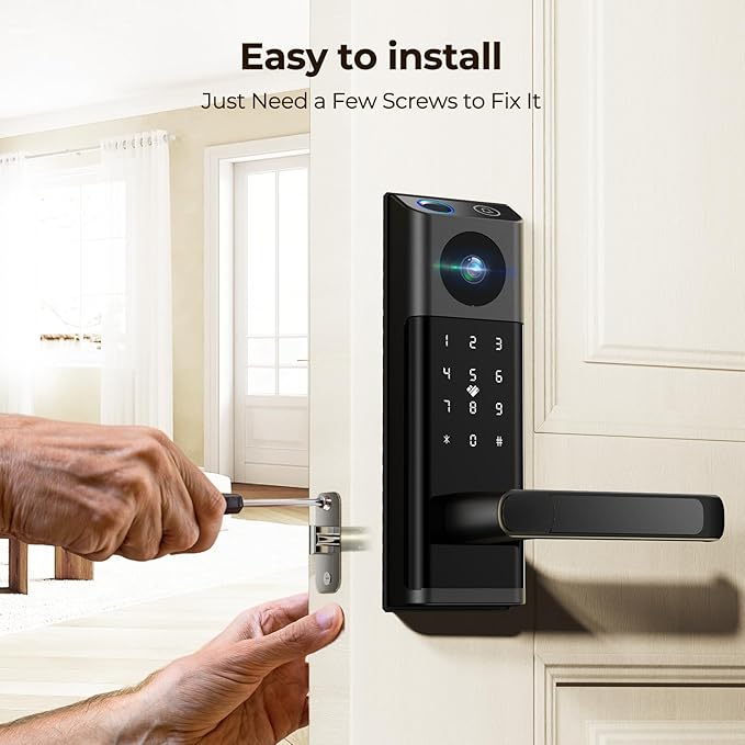 Video Smart Lock with Camera & Doorbell, 5-in-1 Keyless Entry Door Lock with - Image 7