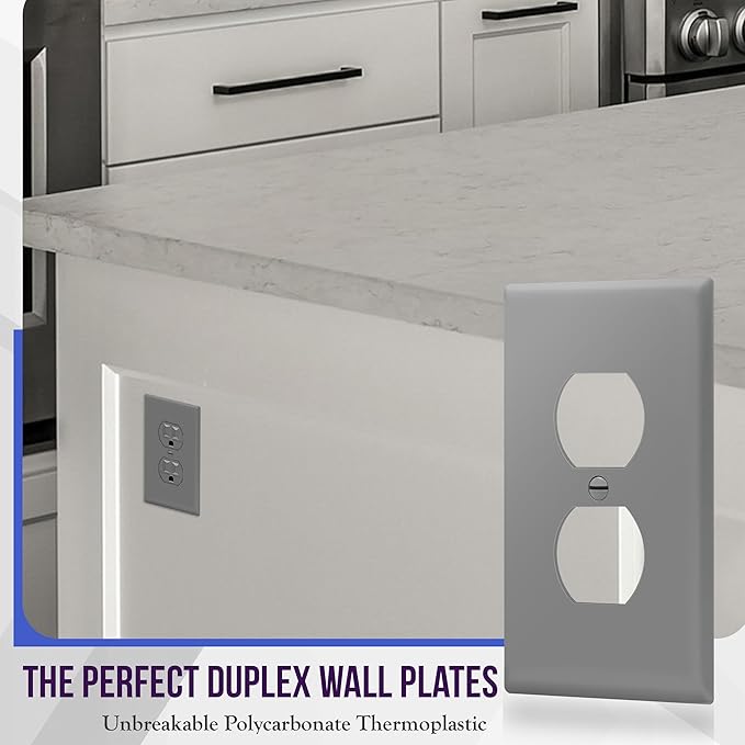 ENERLITES Duplex Receptacle Outlet Wall Plate, Electrical Outlet Cover - Image 3